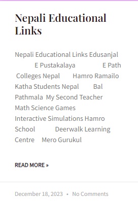 Nepali Educational Links