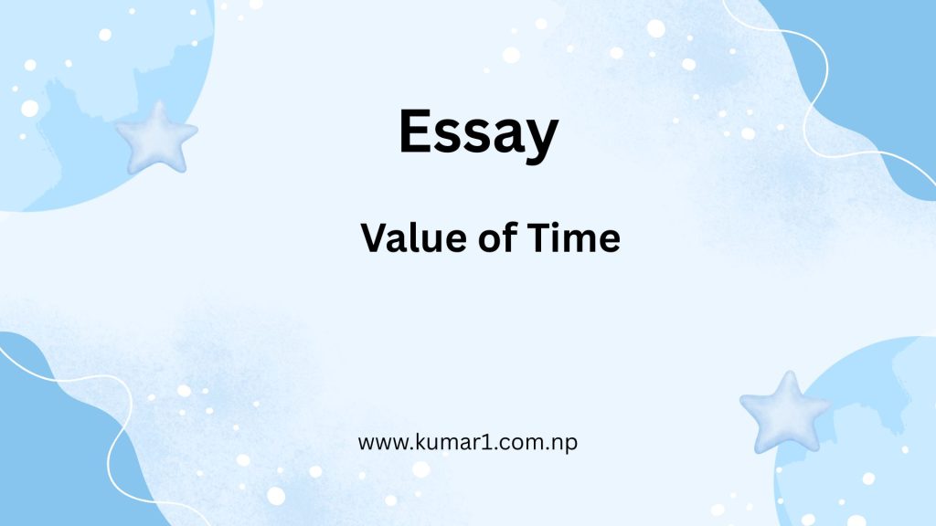 Essay on Value of Time