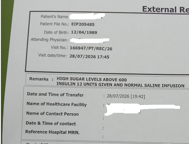 Two Days in the Hospital Due to Diabetes